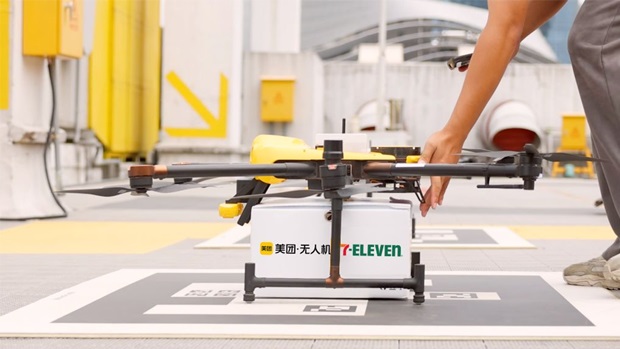 Доставку дронами 7-Eleven Taps запустили в Китае